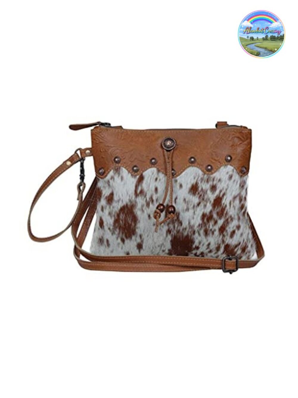 Vintage Western Cowgirl Leather Satchel Shoulder Bag